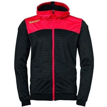 Kempa Emotion 2.0 Hood Jacket Sudadera, Hombre, Black/Red/Yellow, 128
