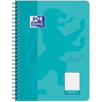 Block de notas B5 Touch, rayado, 80 hojas, papel Optik-Paper, color aguamarina