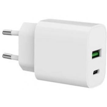 Cargador de Pared SPC 20W USB-C y USB-A | Carga Rápida y Segura para Móviles, Tablets y Accesorios - Blanco