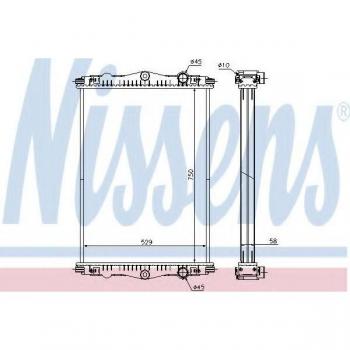 Radiador de Aluminio Nissens 614440 para Refrigeración del Motor sin Marco