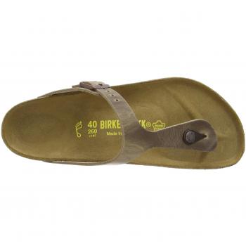Gizeh Tabacco Brown Oiled Leather Unisex Sandals
