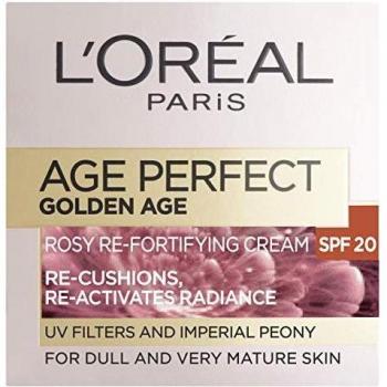 L'Oreal Age Perfect Golden Age Rosy Re-Fortifying Cream, SPF 20, Anti-Sagging Reactivates radiance