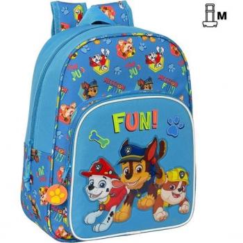 Mochila Escolar Adaptable a Carro Patrulla Canina Friendship 34x26x11 cm Azul
