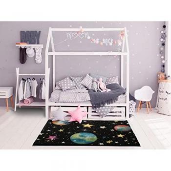 Alfombra Infantil Estilo Toys Negra 120x170 cm