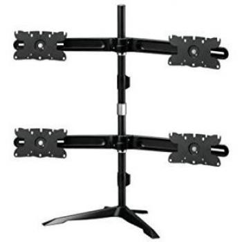 Amer Mounts AMR4S32: Large Quad Monitor Mount - Desk Stand - Displays up to 4/Four 32 inch Screens