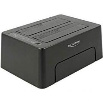 DeLOCK 63957 Estación de acoplamiento para disco duro USB 3.1 (3.1 Gen 2) Type-C Negro