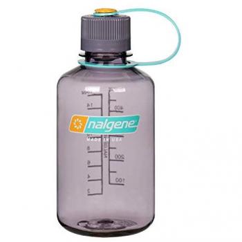 Nalgene Botella de Boca Estrecha Sustain 500ml, color berenjena, capacidad de 473 ml