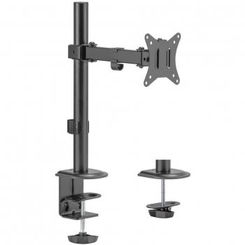 Equip 650156 Soporte de Escritorio Articulado para Monitor 17-32 con Abrazadera, Ajustable en Altura, Giratorio e Inclinable, Gestión de Cables, Peso Máx