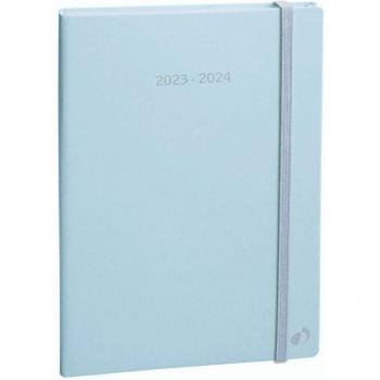 Agenda 16 meses Quo Vadis Pastel Azul - Planificador Semana Vista A5+ - Multilingüe