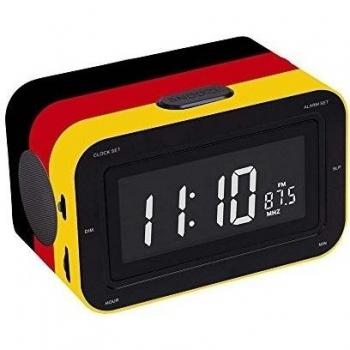 BigBen RR30 - Radio despertador, diseño Deutschland, negro