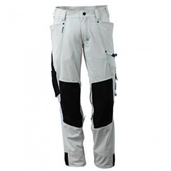 Pantalones Mascot con Bolsillos para Rodilleras, Tejido Elástico, Talla 76C51, Color Blanco