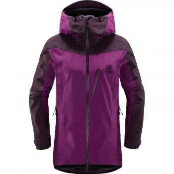 Haglöfs Niva Chaqueta, Mujer, Lilac/Acai Berry, S