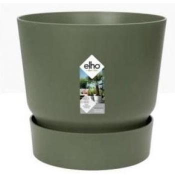 Maceta Redonda Elho Greenville Verde 20cm con Base - Pack de 5