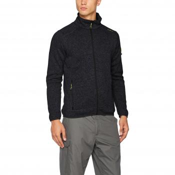 CMP – F.lli Campagnolo,   – Chaqueta de forro polar para hombre, Otoño-invierno, hombre, color Nero/Lime Green, tamaño small