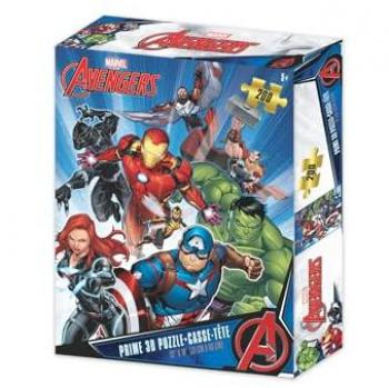 Puzzle Lenticular 3D Marvel Vengadores - 200 Piezas, Multicolor, Personajes