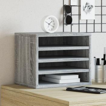 Organizador de escritorio gris Sonoma 36x26x29,5 cm madera multicapa