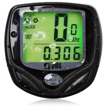 LU2000 inalámbrico ordenador de bicicleta, Automático Despertarse Ciclismo LCD computadora odómetro, noche luz para bicicleta Velocímetro bicicleta cronómetro tiempo real velocidad pista, 16 funciones, Computadora de bicicleta sin monitor de ritmo ca