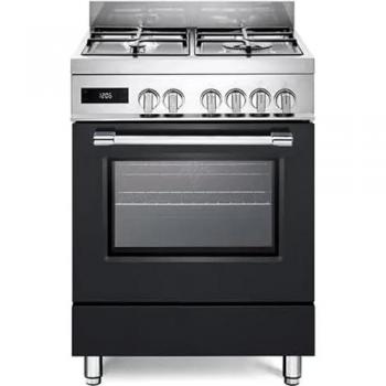 Cocina De'Longhi Pro 66 Mal Pz Gas y Eléctrica 4 Fuegos Antracita 60x60 cm Clase A
