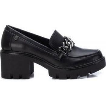 Xti Mocasines Mujer Hebilla Plateada Negro Tacón 6cm 142069