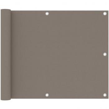 Toldo para balcón de tela oxford gris taupe 75x500 cm