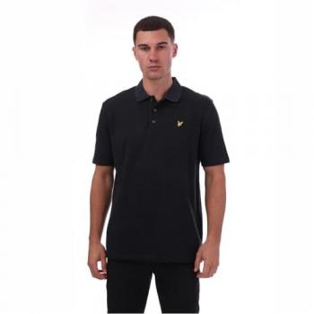 Lyle & Scott Muddy Navy Tonal Texture Polo Shirt