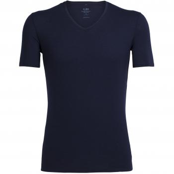 Icebreaker Anatomica Short Sleeve V Ropa Interior, Hombre, Azul Marino, XXL