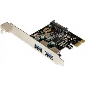 StarTech.com Adaptador Tarjeta Controladora PCI Express PCI-E 2 Puertos USB 3.0 con Alimentación SATA - Accesorio