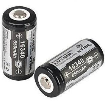 XTAR 16340 650 mAh 3,7 V protegido Batería recargable