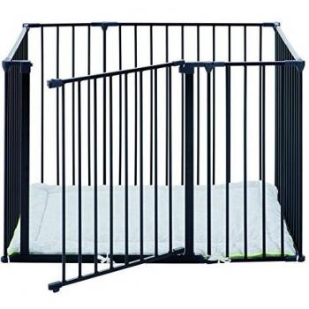 Parque Infantil Cuadrado Plegable Baby Dan con Tapete - Negro