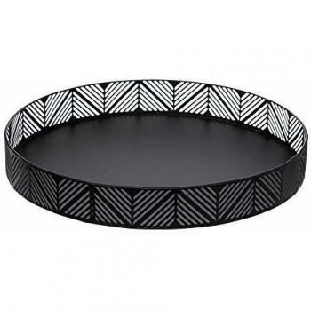 Bandeja Cesto Decorativa de Metal Negro 30 cm - Secret de Gourmet