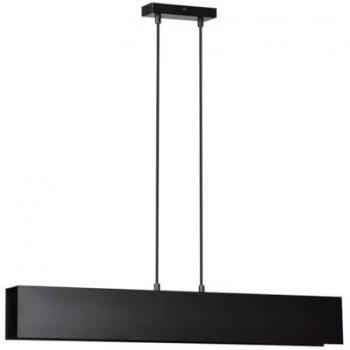 Lámpara de Suspensión Gentor, Acero Negro con Recubrimiento de Polvo, 72x100x6 cm