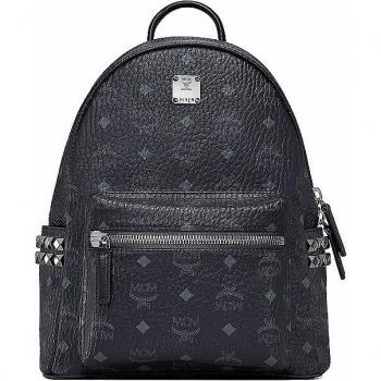 MCM Stark Small Black Women's Backpack with Side Studs