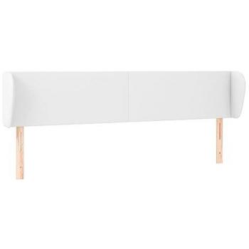 Cabecero de Cama Blanco con Orejas en Similpelle 163x23x78/88 cm