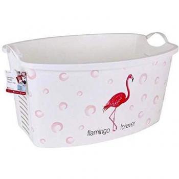 Life Story Cesta Colada Flamingo, 42 L, Plastico, Talla Unica
