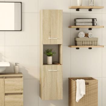 Mueble de baño Sonoma roble 30x30x130 cm madera multicapa
