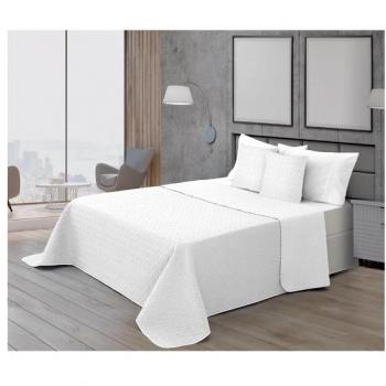 Colcha Bouti microsatén Blanco para cama de 150/160 (250x270cm)