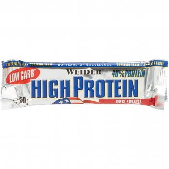 Weider 40% Protein Low Carb Barrita 50 Gramos Frutas Del Bosque