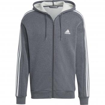 Adidas Men's 3-Stripe Fleece Hoodie - Size: Extra Large, Color: Dgy (DGY), Gender: Male