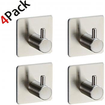 ZUNTO Ganchos Adhesivos Para Pared Gancho Toallas Apto Para Baño y Cocina, Acero Inoxidable 304