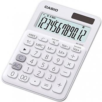 Casio MS-20UC-WE - Calculadora, 2.3 x 10.5 x 14.95 cm, color blanco