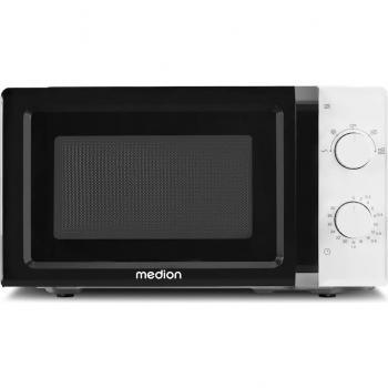 Microondas Medion MD 11475 20L, 700W, Timer de 30 minutos, Función de descongelación y Plato giratorio