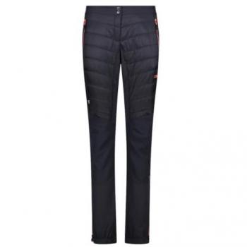 Pantalones largos CMP Unlimitech PrimaLoft Eco gris y negro rojo fluor mujer