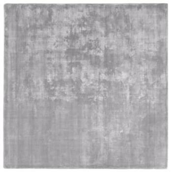 Alfombra de Viscosa Gris Claro 200 x 200 cm Pelo Corto Hecha a Mano Gesi II