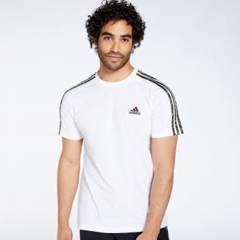 Camiseta adidas essentials single 3s blanco hombre