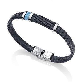 VICEROY FASHION Pulsera Caballero. Acero. Piel Trenzada.