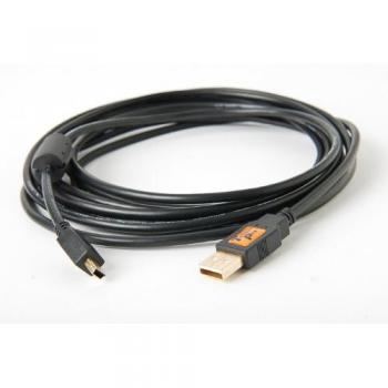 Tether tools tetherpro usb 20 a male to minib 5 pin cable 15 feet gold