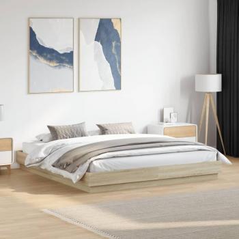 Cama Sonoma de Madera Multicapa 200x200 cm en color Marrón