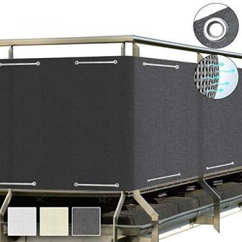 Frangivista Balcón SolVision HB2 90x500 cm HDPE Aislante con Ojales Antracita