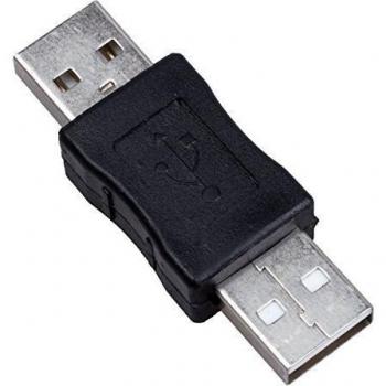 SODIAL(R) Adaptador Conector USB A Macho a Macho - Negro