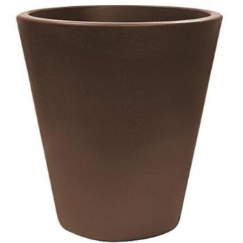 Maceta Corsa 60 cm Blanco - Resistente a Impactos y Diseño Taupe